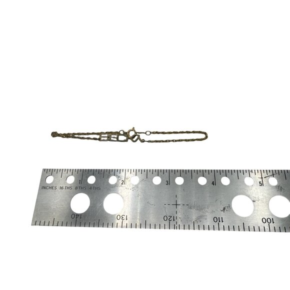 Becky Gold Tone Name Bracelet With Chain & Clasp 6.5 Inches Personalized Jewelry - Picture 4 of 4